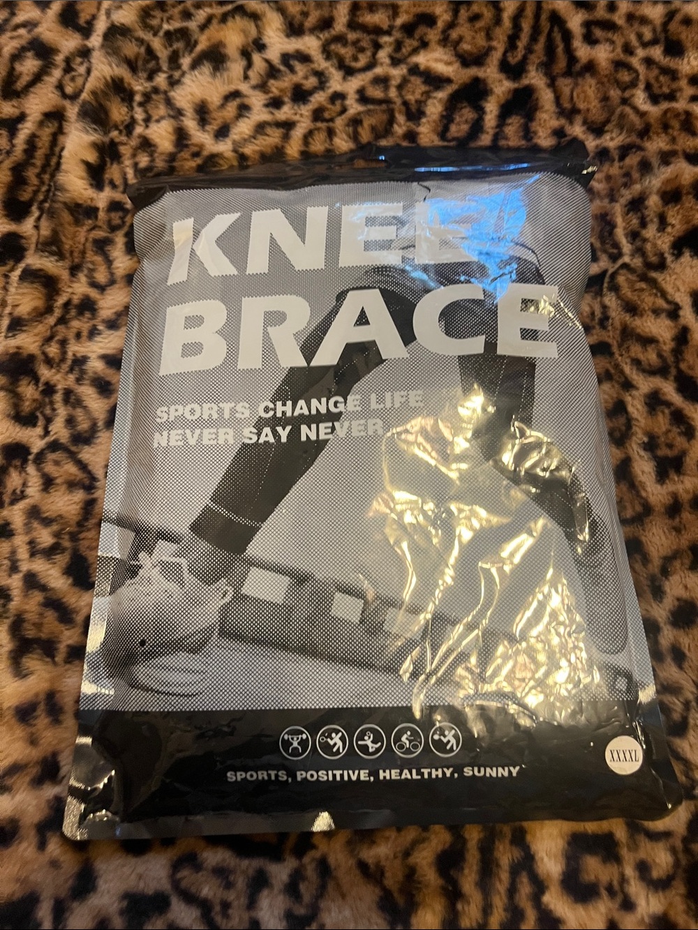 Black Knee Brace Support Sleeve - Sports Compression